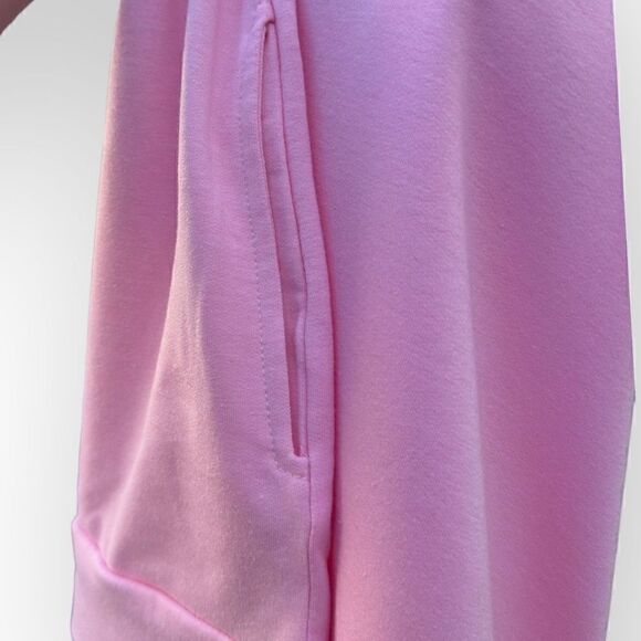 NWOT long sleeve crew neck pullover solid pink sweatshirt size M - Picture 6 of 8